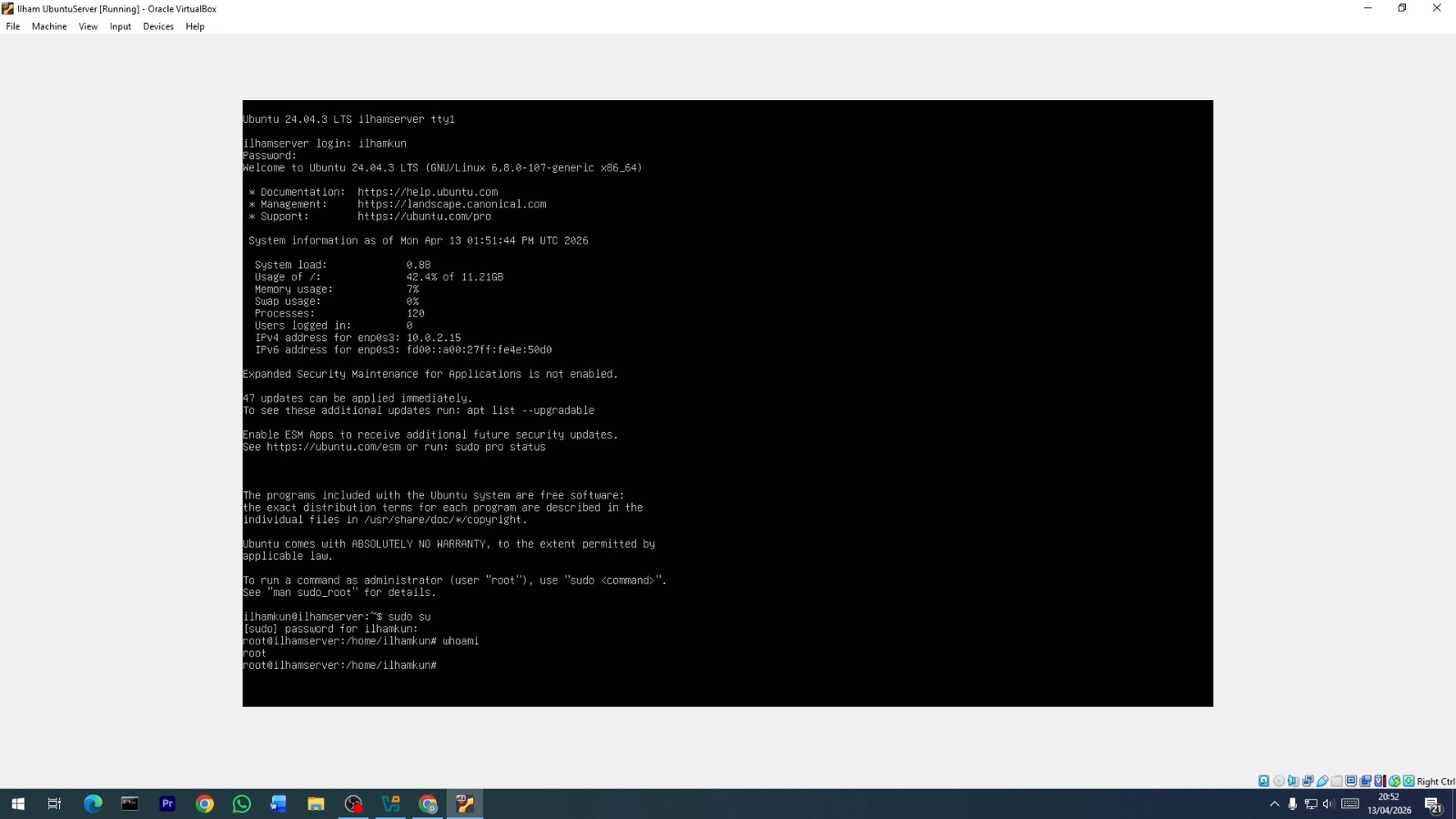 Installasi Ubuntu Desktop Server Di VirtualBox
